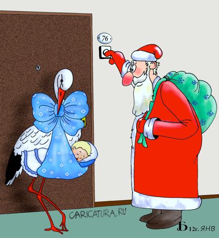 Карикатура "Двойные праздники", Борис Демин