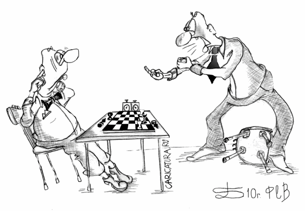 Карикатура "Новый мат", Борис Демин