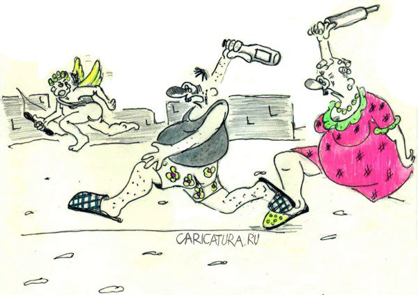 Карикатура "Погоня", Борис Демин