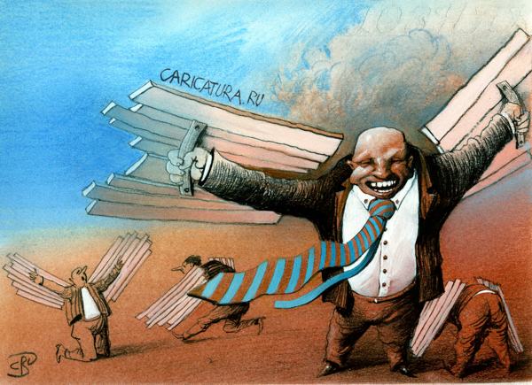 Карикатура "Время летать", Сергей Дергачев