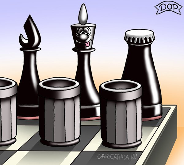 Карикатура "Шахматы", Руслан Долженец