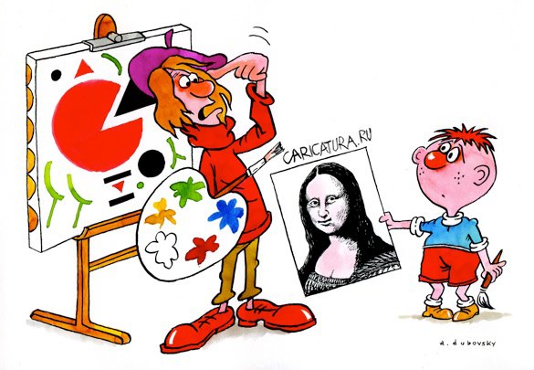Карикатура "Живописцы", Александр Дубовский