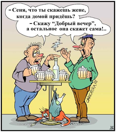 Карикатура "Секрет общения", Виктор Дидюкин