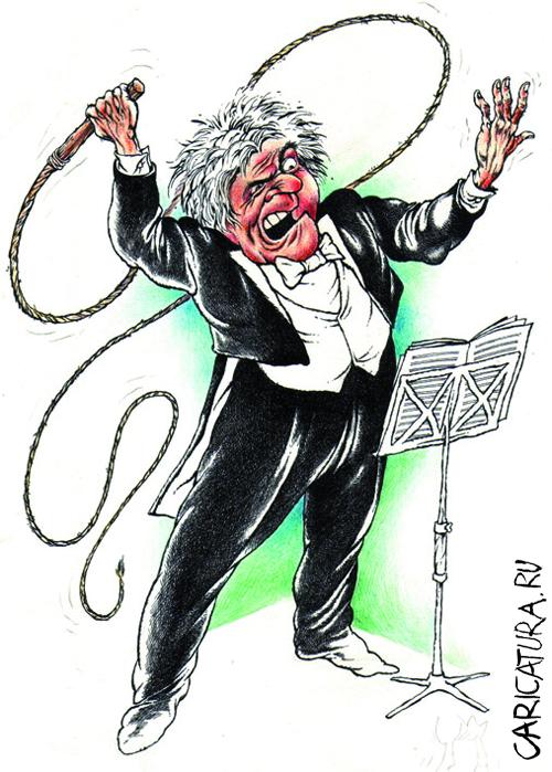 Карикатура "Дирижер", Равшан Эгамбердиев