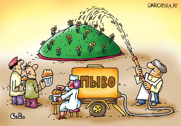 Карикатура "Клумба", Сергей Ермилов