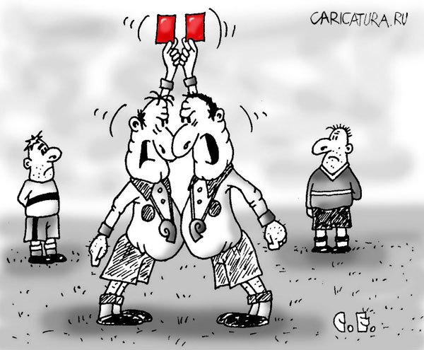 Карикатура "Олимпиада 2004: Красные карточки", Сергей Ермилов
