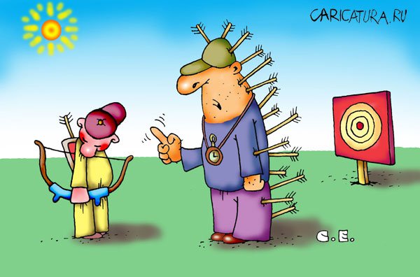 Карикатура "Олимпиада 2004: Стрелок", Сергей Ермилов