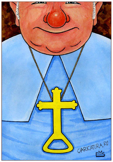 Карикатура "Крест", Махмуд Эшонкулов