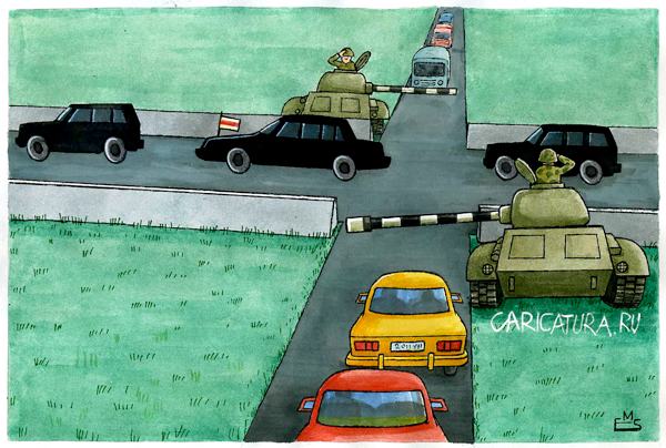 Карикатура "Перекресток", Махмуд Эшонкулов
