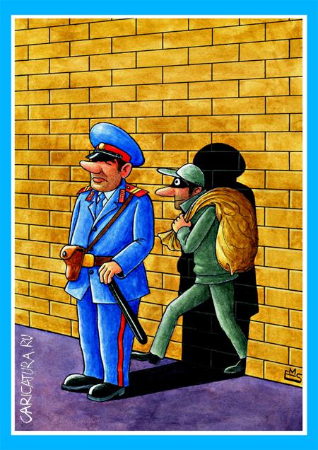 Карикатура "Теневая работа", Махмуд Эшонкулов