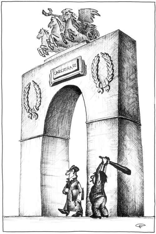 Карикатура "Триумфальный момент", Сергей Рафальский