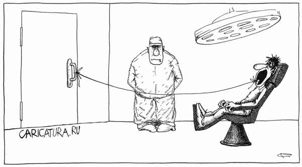 Карикатура "Трудный случай", Сергей Рафальский