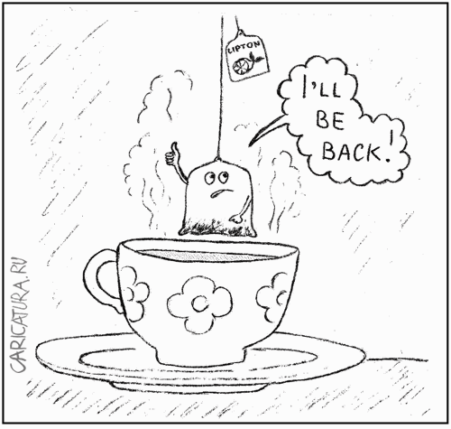 Карикатура "I'll be back!", Гарри Польский