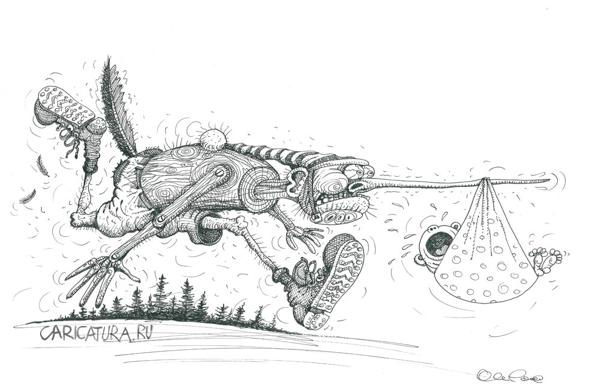 Карикатура "Аист", Олег Горбачев