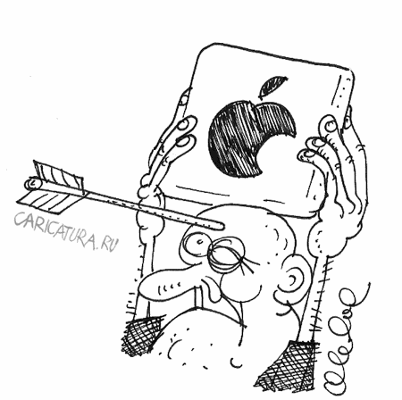 Карикатура "В яблочко", Олег Горбачев
