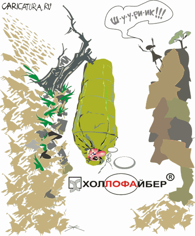 Карикатура "Холлофайбер. Главное - внутри", Борис Халаимов
