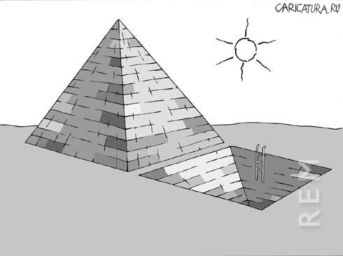 Карикатура "Пособие по строительству пирамид", Ramiz Imanov