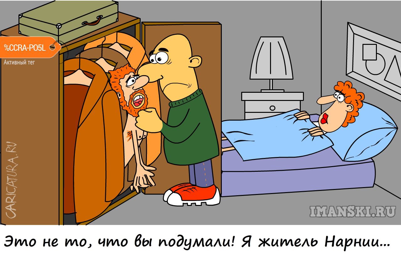Карикатура "Секрет в шкафу", Игорь Иманский