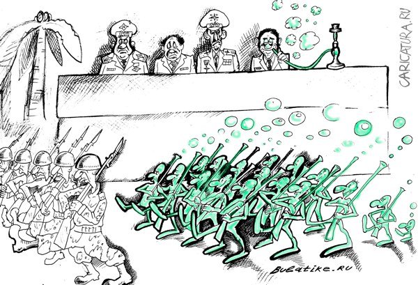 Карикатура "Военный парад", Булат Ирсаев