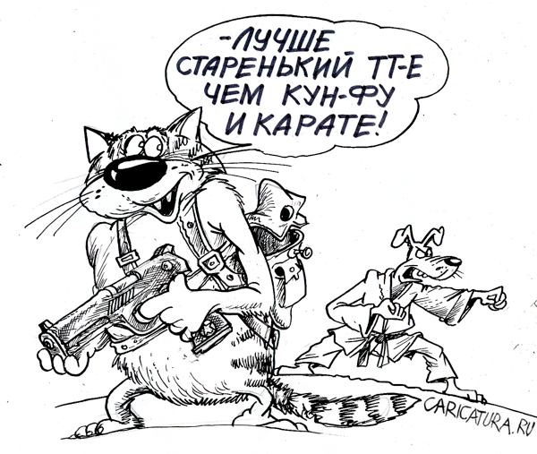 Карикатура "Старенький ТТ", Бауржан Избасаров