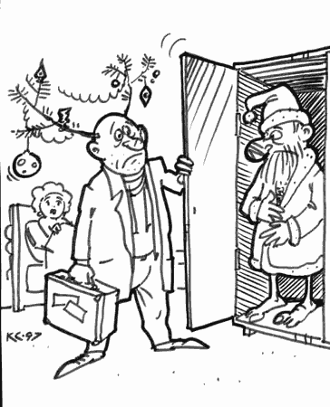 Карикатура "Новогодний сюрприз", Вячеслав Капрельянц