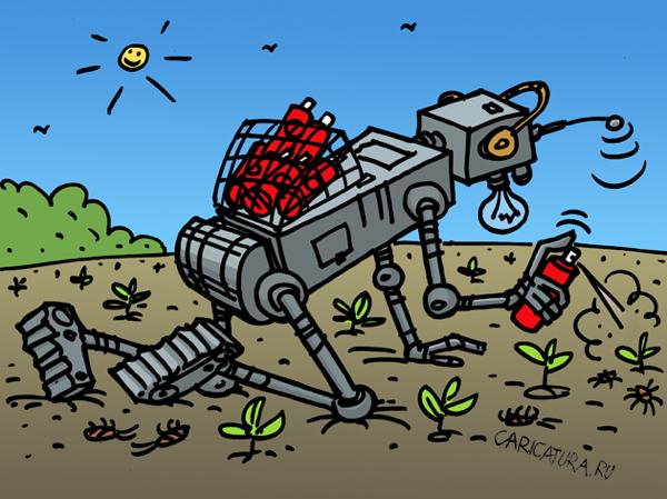 Карикатура "Робот", Вячеслав Капрельянц