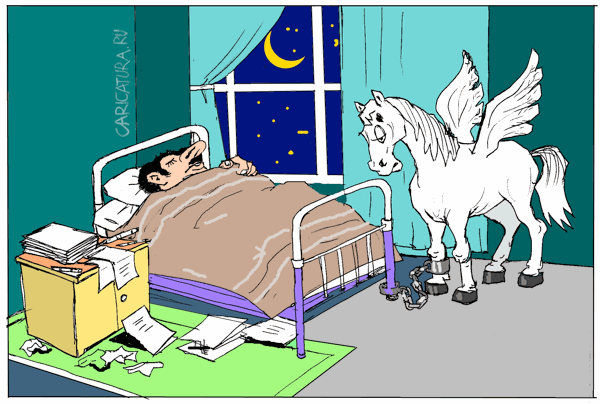 Карикатура "Спокойный сон", Хайрулло Давлатов