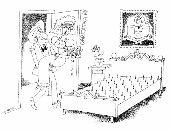 Карикатура "Медовый месяц", Константин Мошкин