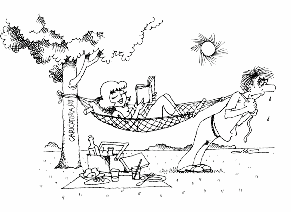 Карикатура "Пикник 8 марта", Константин Мошкин