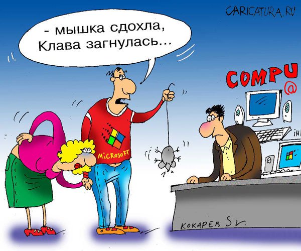 Карикатура "Клава", Сергей Кокарев
