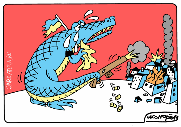 Карикатура "Украинский крокодил", Игорь Колгарев