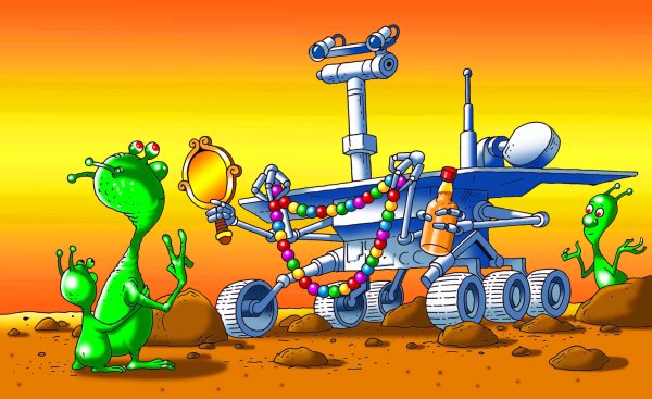 Карикатура "На Марсе", Игорь Конденко