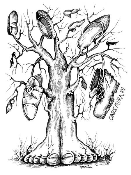 Карикатура "Чудо-дерево", Виктор Кононенко