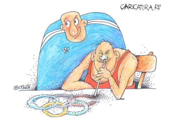 Карикатура "Олимпиада 2004: Нюхач", Дмитрий Кононов