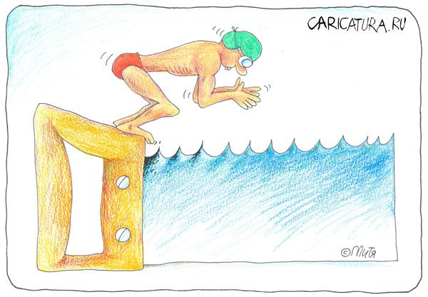 Карикатура "Олимпиада 2004: Прыжки в пилу", Дмитрий Кононов