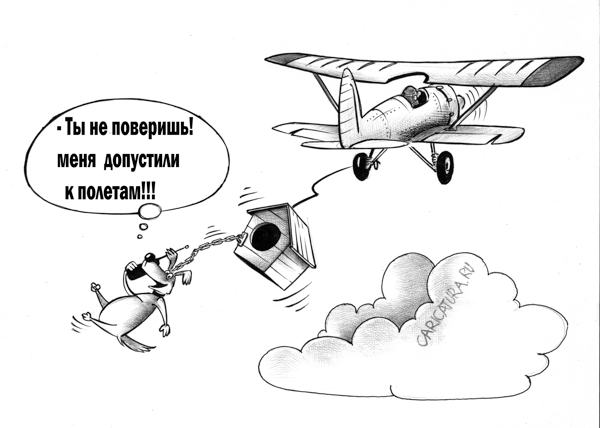 Карикатура "Авиаторы", Сергей Корсун