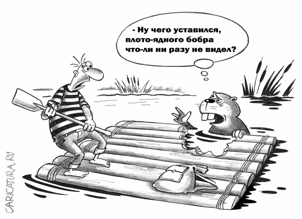 Карикатура "Бобёр", Сергей Корсун