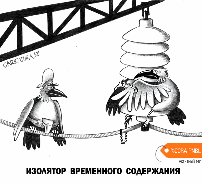 Карикатура "Изолятор временного содержания", Сергей Корсун