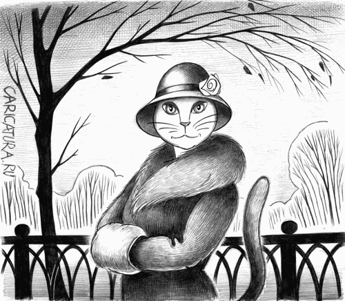 Карикатура "Кошка", Сергей Корсун
