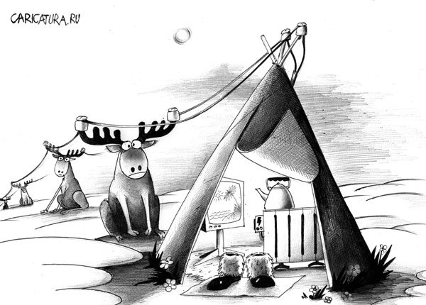 Карикатура "ЛЭП-500", Сергей Корсун