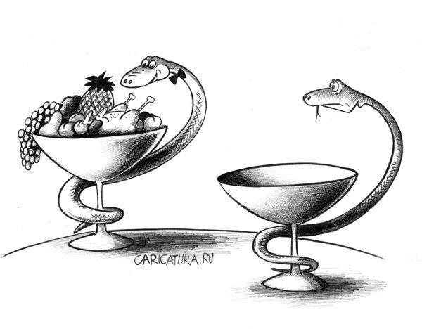 Карикатура "Медицина платная и бесплатная", Сергей Корсун