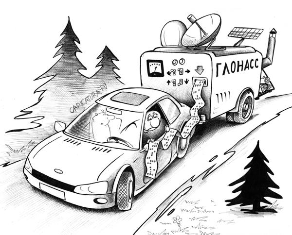 Карикатура "Навигатор", Сергей Корсун