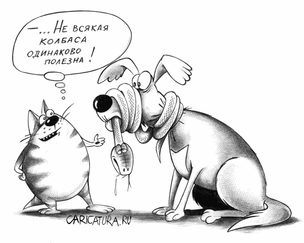 Карикатура "Не всякая колбаса...", Сергей Корсун