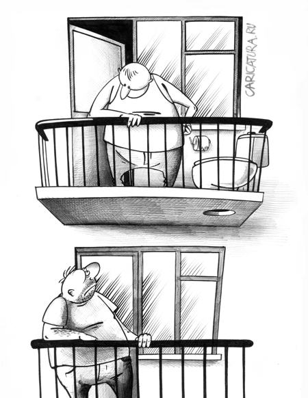 Карикатура "Перепланировка", Сергей Корсун
