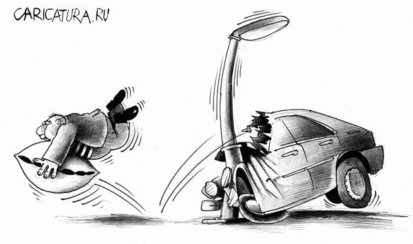 Карикатура "Подушка безопасности", Сергей Корсун