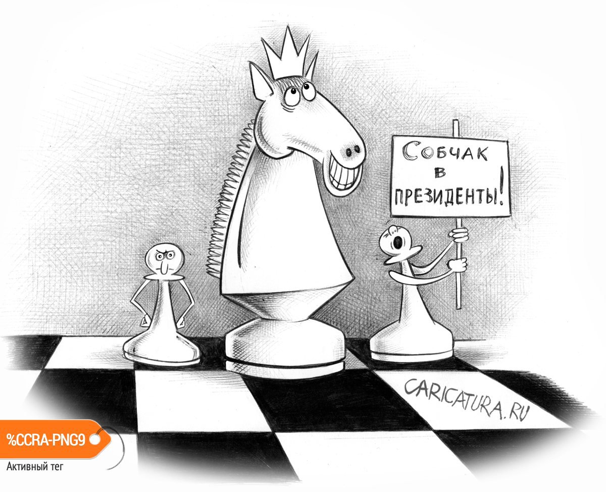 Карикатура "Собчак в президенты", Сергей Корсун