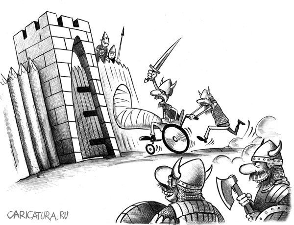 Карикатура "Таран", Сергей Корсун