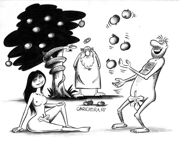 Карикатура "Яблоки", Сергей Корсун