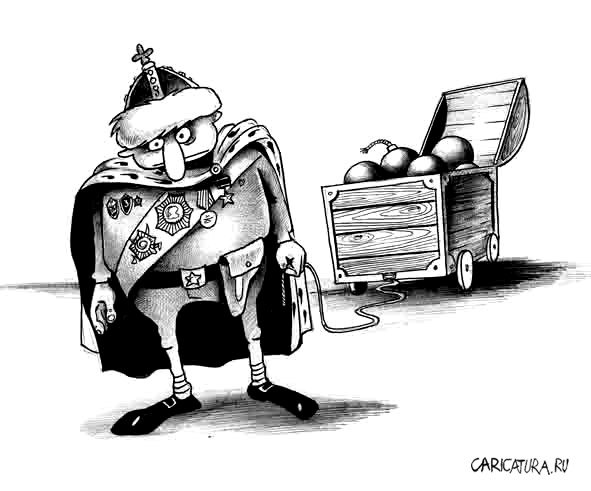Карикатура "Ядерный чемоданчик", Сергей Корсун