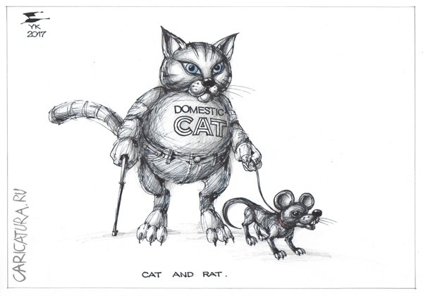 Карикатура "Кот и Крыса", Юрий Косарев